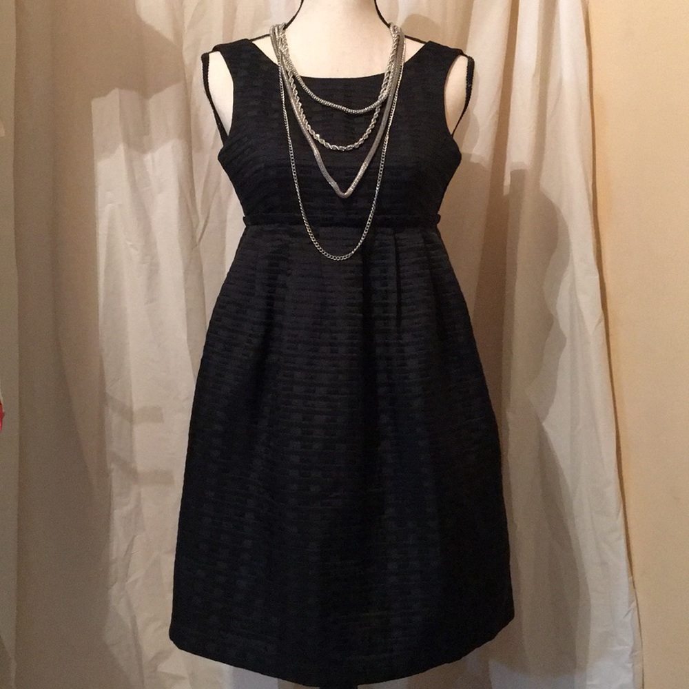 Sleeveless black cocktail dress